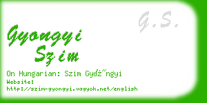 gyongyi szim business card